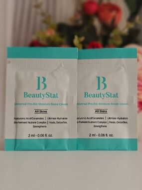 Lot of 2 BeautyStat Universal Pro Bio Moisture Boost Cream 0.06oz Sample Packets